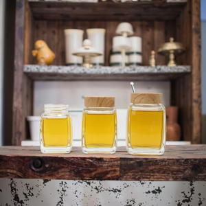 El mejor <span class=keywords><strong>precio</strong></span> al por mayor 100mL 180ml 280ml 380Ml tarro <span class=keywords><strong>de</strong></span> vidrio transparente cuadrado botella <span class=keywords><strong>de</strong></span> miel bebida con tapón <span class=keywords><strong>de</strong></span> rosca - Product Image 2