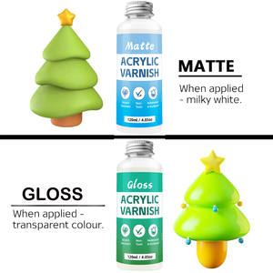 Vernis acrylique transparent brillant et mat XinyiArt 60ml 120ml, vernis <span class=keywords><strong>à</strong></span> séchage <span class=keywords><strong>à</strong></span> <span class=keywords><strong>l</strong></span>'<span class=keywords><strong>air</strong></span> pour argile, glaçure pour argile, vernis pour pâte <span class=keywords><strong>à</strong></span> <span class=keywords><strong>modeler</strong></span>, poterie, artisanat, imperméable - Product Image 3