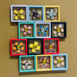 In magazzino produttore Anti Stress materiale In metallo giocattolo a mano abbagliante punta del dito giroscopio In metallo Fidget Spinner per <span class=keywords><strong>adulti</strong></span> con scatola - Product Image 6