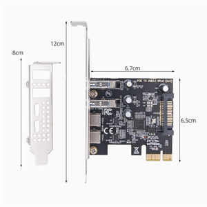 Tarjeta de Expansión PCIe <span class=keywords><strong>USB</strong></span> 3.0 Tipo-C, 4 Puertos, Chip D720201, <span class=keywords><strong>Adaptador</strong></span> Hub <span class=keywords><strong>USB</strong></span> de Alta Velocidad de 5Gbps con Alimentación SATA para PC de Escritorio - Product Image 6