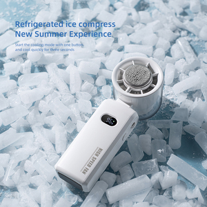 Mới ngoài trời tốc độ cao USB powered di động có thể gập lại và treo cổ thiết kế động cơ không chổi than Băng nén làm mát Quạt cầm tay - Product Image 1