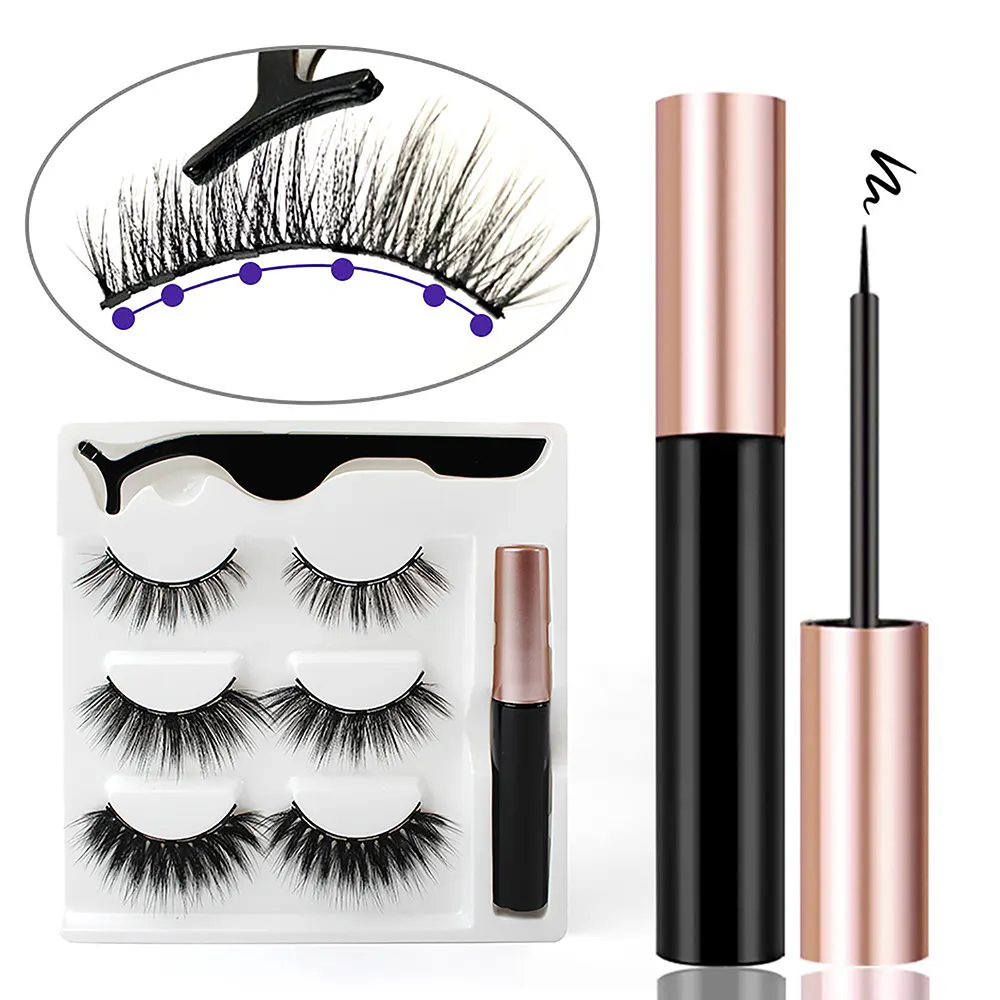 FREE SAMPLE False Lashes Vendor Magnetic Eyeliner Eyelashes Set USA Local Ship Delivery