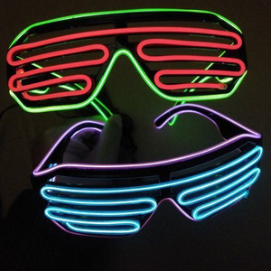 Customized Party Favors Shutter Wire Neon Rave Glasses <b>Wireless</b> <b>Light</b> up LED Party Glasses Flashing Sunglasses - Product Image 6