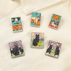 Custom Oil Painting Enamel Pin Horse Purple Art Works Brooches Lapel Pin Shirt Bag Badge Metal Crafts for Teacher