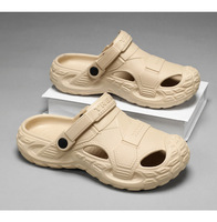 Sandal Clog EVA Olahraga Luar Ruangan Pria Ukuran Besar Tahan Air Anti Selip Bernapas Nyaman Tahan Aus untuk Berkemah Memancing Mendaki