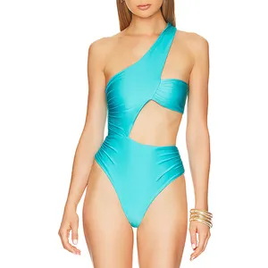 泳装制造商新设计比基尼女士定制标志沙滩装一体式比基尼女士性感泳装