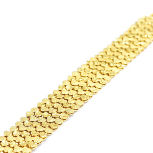 Z H 최신 디자인 황동 소재 고급 참 장식 팔찌, 베젤 세팅 24K 금도금 유니섹스 펑크 스타일, 광둥성 제조 - Product Image 3