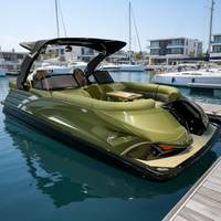 Kinocean Nouveauté : Bateau ponton avec design de clôture en fibre de verre, kits de bateaux pontons à vendre