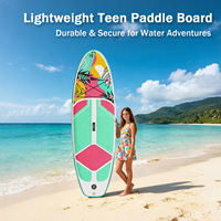 SUP gonflable junior 9'6 motifs artistiques, planche à pagaie durable pour enfants 290 cm, épaisseur 6 pouces, usine OEM, certifié CE et BSCI