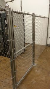 <span class=keywords><strong>Kit</strong></span> de Puerta de Entrada de Cadena Metálica Recubierta de Vinilo Negro, Lista para Instalar, Puerta de Entrada Simple Abatible para Seguridad del Hogar - Product Image 3