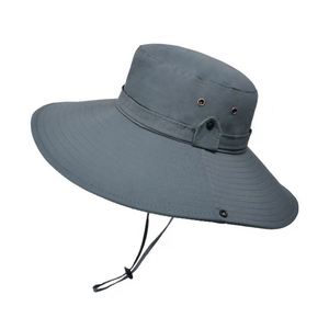 Unisex Quick Dry Sun Hat Waterproof Hiking Hat <b>Summer</b> Outdoor Foldable Fisherman Bucket Hat with String - Product Image 1
