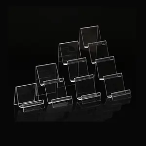 Carteira acrílica clara Display Stand 3 Camadas Transparente Acrílico Bolsa Stand Holder Perspex Bolsa Display Holder Rack