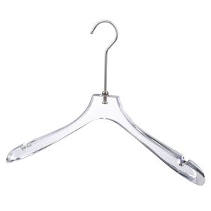 <span class=keywords><strong>Cintre</strong></span> de luxe en acrylique transparent pour vêtements de boutique féminine, avec dessus <span class=keywords><strong>plat</strong></span>, épaisseur de 3,6 cm, durable, gain de place, crochet argenté de 15 cm de long - Product Image 1