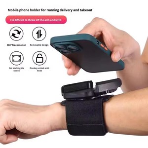 2IN1 360 °   Support de téléphone rotatif pour <span class=keywords><strong>vélo</strong></span>, bracelet de bras pour smartphone, support de poignet pour course, randonnée, cyclisme - Product Image 1