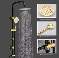 Pommeau de douche pluie en laiton poli, monocommande, jet doux, finition chromée, pour appartement et hôtel