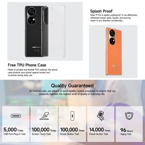 <span class=keywords><strong>Ulefone</strong></span> Note 17 Pro แบตเตอรี่5050mAh 6.78นิ้วแอนดรอยด์สมาร์ทโฟนที่ทนทาน NFC ปลดล็อกด้วยลายนิ้วมือ4G - Product Image 6
