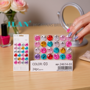 Adesivi con strass ILAN 20 mm Colore 03 24 pezzi Nail Art - Product Image 3