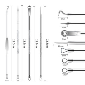 Ensemble d'aiguilles anti-acné en acier inoxydable, 4 pièces, outil de beauté du visage pour éliminer les points noirs, pour presser les boutons et éliminer l'acné - Product Image 2