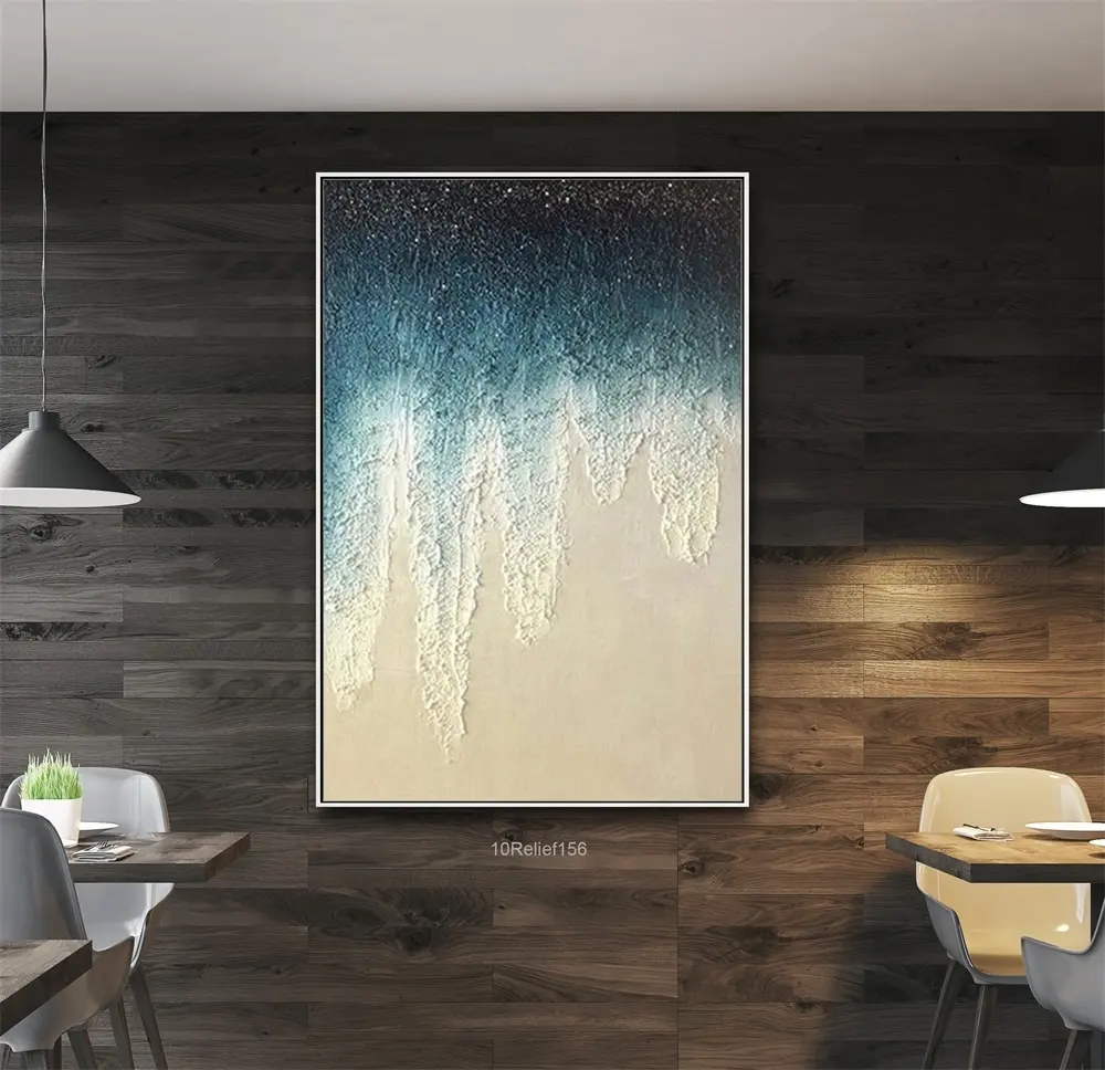 Pittura a olio a trama spessa astratta moderna di arte della parete contemporanea dipinta a mano 100% per gli hotel