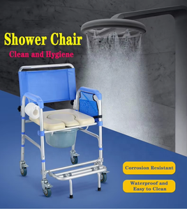 <span class=keywords><strong>Silla</strong></span> de Baño <span class=keywords><strong>Plegable</strong></span> de Aluminio MSMT 2024, Producto Popular, con <span class=keywords><strong>Ruedas</strong></span> para <span class=keywords><strong>Ducha</strong></span>, para Personas Mayores, Uso en Baños, Hospitales y Hogares - Product Image 3