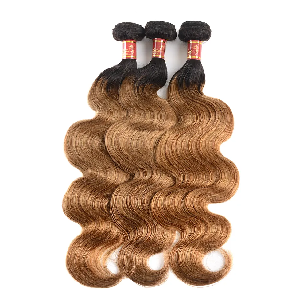 Einzelsp ender Best Virgin Hair 1B 27 Zweifarbige Ombre-Farbe Brasilia nische Body Wave Wavy Hair Extensions