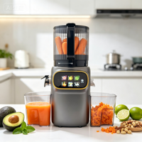 Extracteur de jus à froid à mastication lente 50 tr/min, rendement élevé en jus, silencieux 60 dB, moteur DC, 2,5 L, lame en acier inoxydable, pour smoothies et fruits