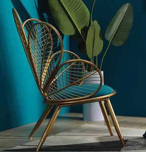 Chaises de salle à manger modernes de luxe <span class=keywords><strong>Acapulco</strong></span> Peacock Chaise empilable en fil d'acier et de métal pour la maison Hôtels et restaurants - Product Image 4