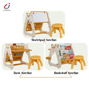 Nuevo Pizarrón Magnético Multifuncional 3 en 1 Plegable con Librero, Mesa y Sillas para Dibujo Educativo Infantil - Product Image 5