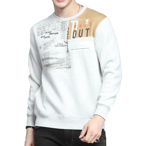 100% coton vierge Streetwear lavé 200 Gsm sweat à col rond Logo personnalisé Vintage sweat blanc pour hommes - Product Image 1
