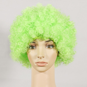 FX-HA23 Halloween Costume Perruque Coloré Moelleux Fibre Synthétique Cheveux Réglable Haute Dentelle Football Fan Coiffe Clown Personnalisé - Product Image 6