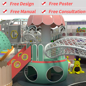 Indoor Children's Soft Play Equipment Set Commercial Playground with <b>Trampoline</b> and Slide Multi-Material Customizable Size - Product Image 2
