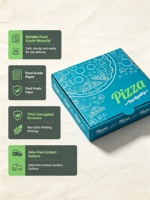 Boîtes à pizza en carton ondulé jetables écologiques imprimées sur mesure, 6 à 22 pouces, emballage alimentaire à emporter