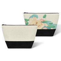 Nouvelle arrivée sac cosmétique de sublimation sacs à crayons sac de maquillage en lin personnalisé de sublimation