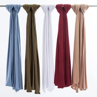 Foulard en Jersey Premium Vente en Gros, Hijab Stretch Tendance en Rayonne pour Femmes Musulmanes, Châle en Coton Mercerisé