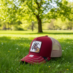 Casquette de camionneur unisexe en maille brodée motif chèvre, 6 panneaux, réglable, décontractée, printemps-été - Product Image 2