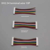 Zhonglang pelat timah ganda kawat elektronik kepala tunggal 34MM XH2.54mm Pitch 2/3/4/5/6/7/8/9/10P kabel PVC jaket tembaga