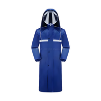 Veste de pluie longue pour hommes, imperméable, respirante, légère, pour le travail en extérieur, pour les motards, durable, réfléchissante, en Oxford