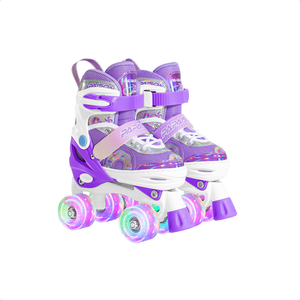 <span class=keywords><strong>Pattini</strong></span> a rotelle carini in offerta <span class=keywords><strong>per</strong></span> ragazzi e ragazze, ruote in PU completamente luminose, cuscinetti ABEC-7, alta resilienza 82A, taglia regolabile - Product Image 5