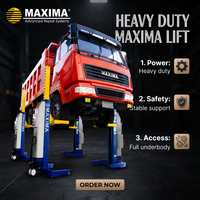 Système de levage mobile sans fil certifié CE Maxima FC55W, élévateur de camion à quatre poteaux, élévateur robuste, 5,5 tonnes/colonne