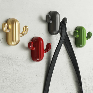 Modern Cactus Wall Hooks Metal Rust Resistant For Bathroom Wardrobe Door Furniture - Product Image 2
