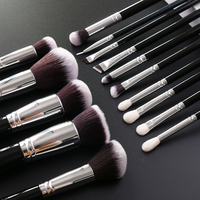 Ensemble de 15 pinceaux de maquillage de qualité supérieure, prix bas, fabrication de maquillage, vente en gros, label privé, vegan, personnalisé