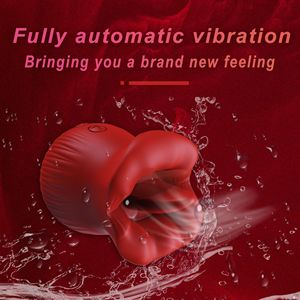 Vibrateur rose lèvres rouges pour léchage et succion, orgasme rapide pour clitoris, mamelons, point G et anal, jouet sexuel pour adultes - Product Image 4