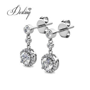 Pendientes colgantes Vintage <span class=keywords><strong>Halo</strong></span> Sud Daisini adornados con cristales Swarovski accesorio de joyería de alta calidad para mujer - Product Image 6