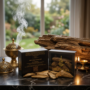 Sanai Barraq 50g Bois d'Oud, Agarwood authentique aux tons résineux veloutés pour la combustion de Bakhoor, l'aromathérapie d'intérieur et les moments de détente - Product Image 1