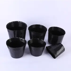 black Plastic Gardening Pot Planting Containers Cups Planter Small Starter Seed Starting Trays Plant Nursery Pots