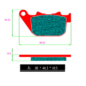 แผ่นเบรคหลังรถจักรยานยนต์สำหรับ Harley Davidson XL883 XL50 sclrn XL1200 crlnvx <span class=keywords><strong>XR1200</strong></span> XR1200R FA387 - Product Image 4