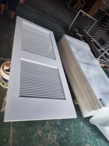 <strong>Modern</strong> Swing Wood Panel White 2-panel MDF Louver Internal <strong>Doors</strong> for Houses - Product Image 2