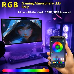 Bande LED USB <span class=keywords><strong>en</strong></span> gros RGB 5050, contrôlée par application Bluetooth, 16 millions de couleurs, étanche, sans scintillement, découpable, rétroéclairage TV - Product Image 2