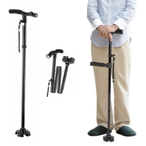 Bastón de Caminar Ajustable en Altura LM LM25095 para Personas Mayores, con Anuncios de Voz, Luces LED, Ligero, Plegable, para Campismo al Aire Libre - Product Image 5