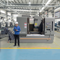 Centre d'usinage vertical CNC VMC1050 robuste, fraiseuse 3 axes, broche à couple élevé, acier, fer, automatique, haute précision